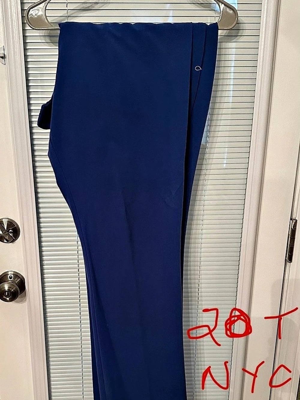 Wide Leg Pants in Blue & Yellow Size 20T
